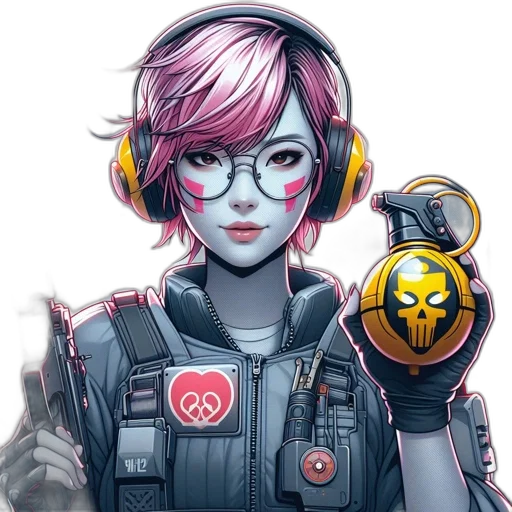 robot, staff, weapon, jacket transparent PNG cut-out