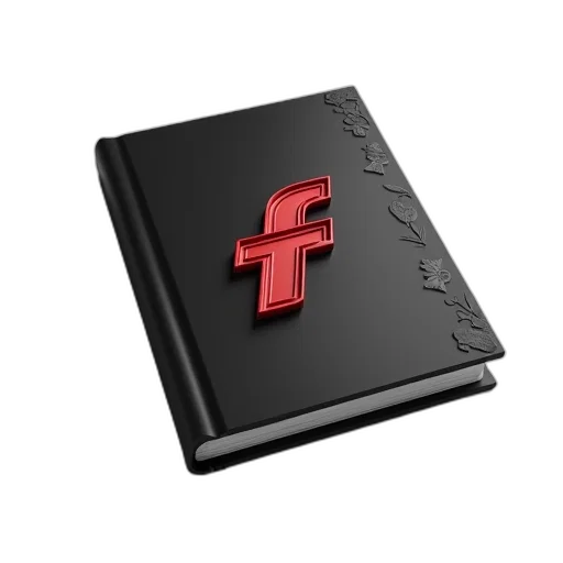 3d render, black, cover, red transparent PNG cut-out