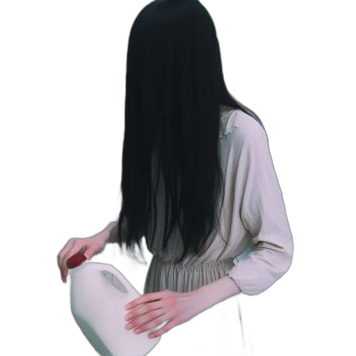 hair, dress, jacket, staff transparent PNG cut-out