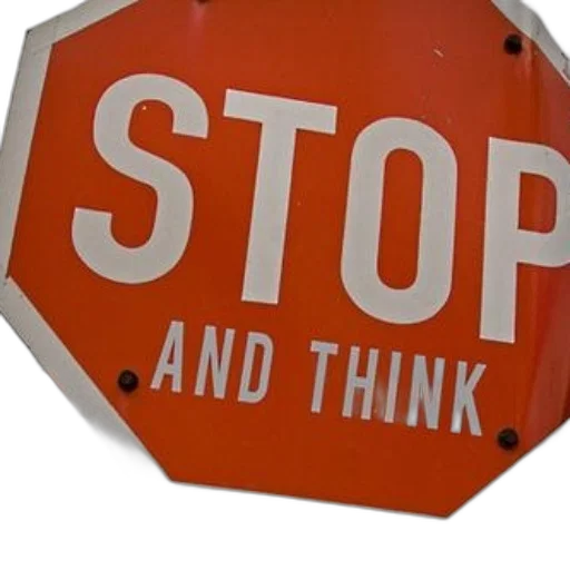 red, stop, sign, words transparent PNG cut-out