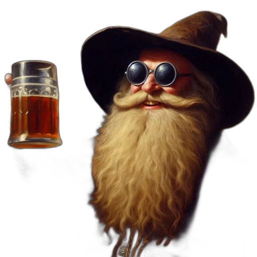hat, bottle, staff, concept art transparent PNG cut-out