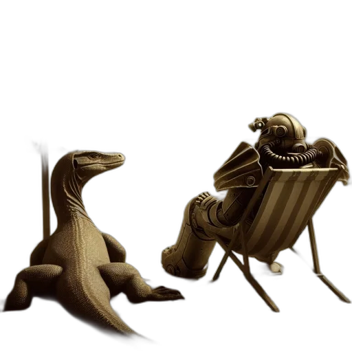 creature, dragon, furniture, animal transparent PNG cut-out