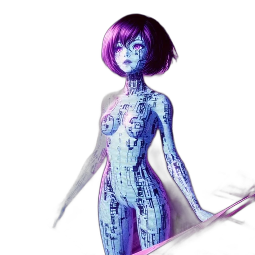 robot, dress, creature, staff transparent PNG cut-out