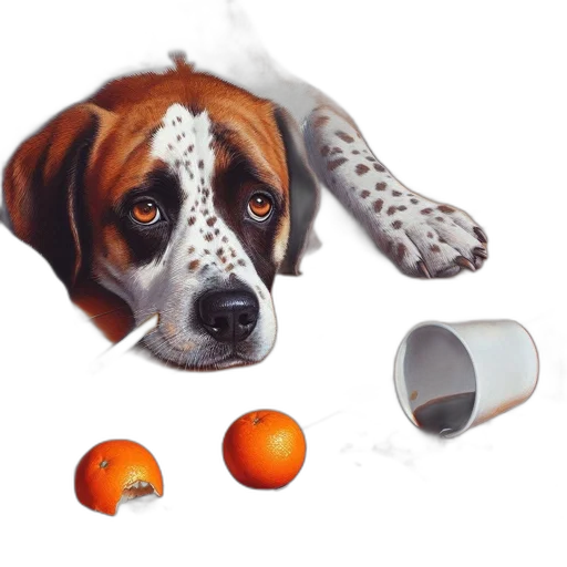 food, animal, photorealistic, oil painting transparent PNG cut-out