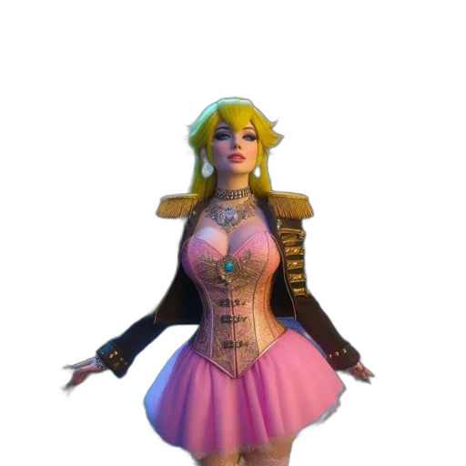 dress, staff, 3d render, concept art transparent PNG cut-out