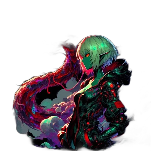 mask, creature, dragon, jacket transparent PNG cut-out