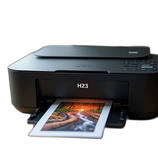 3d render, printer, opened, being transparent PNG cut-out