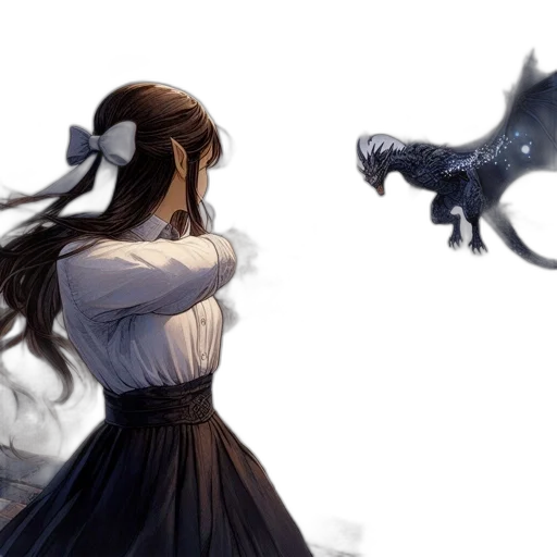 dragon, creature, dress, concept art transparent PNG cut-out