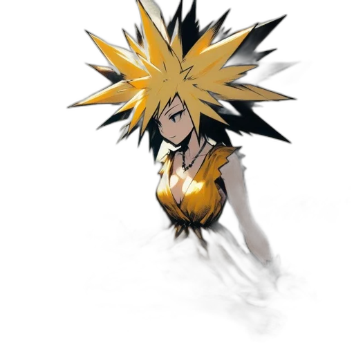 hair, staff, mask, creature transparent PNG cut-out