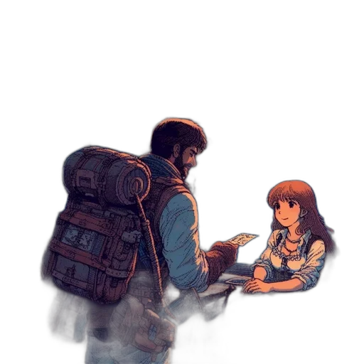jacket, robot, concept art, watercolor transparent PNG cut-out