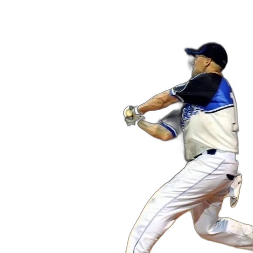 baseball, player, white, uniform transparent PNG cut-out