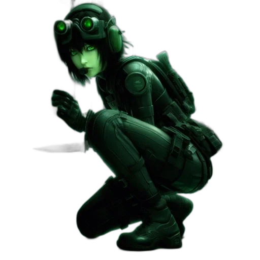 robot, mask, creature, staff transparent PNG cut-out