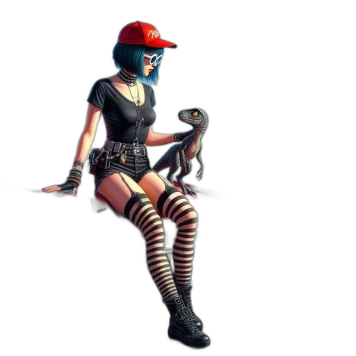 creature, animal, staff, hat transparent PNG cut-out
