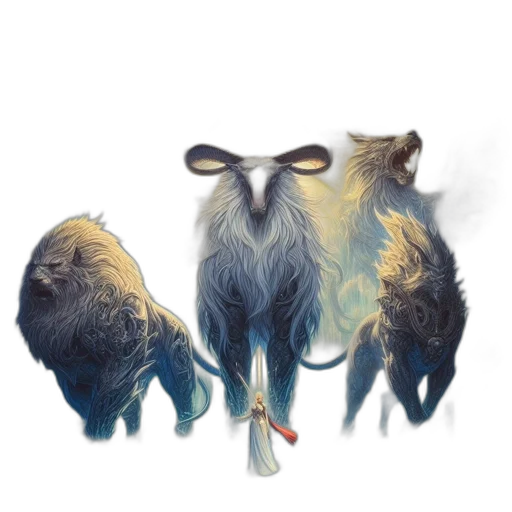 animal, concept art, fantasy art, watercolor transparent PNG cut-out
