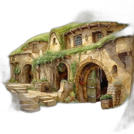 building, concept art, fantasy art, photorealistic transparent PNG cut-out