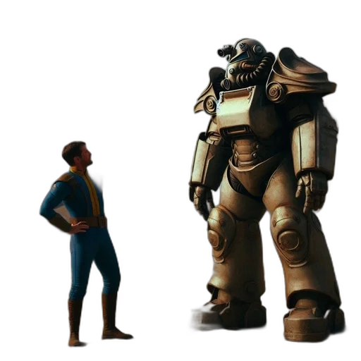 robot, creature, concept art, 3d render transparent PNG cut-out