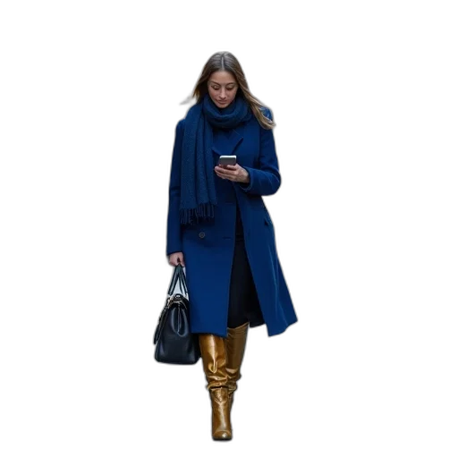 jacket, umbrella, staff, dress transparent PNG cut-out