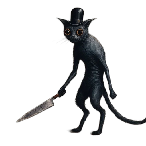 staff, creature, hat, animal transparent PNG cut-out