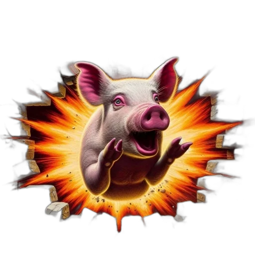 animal, concept art, fierce, pig transparent PNG cut-out