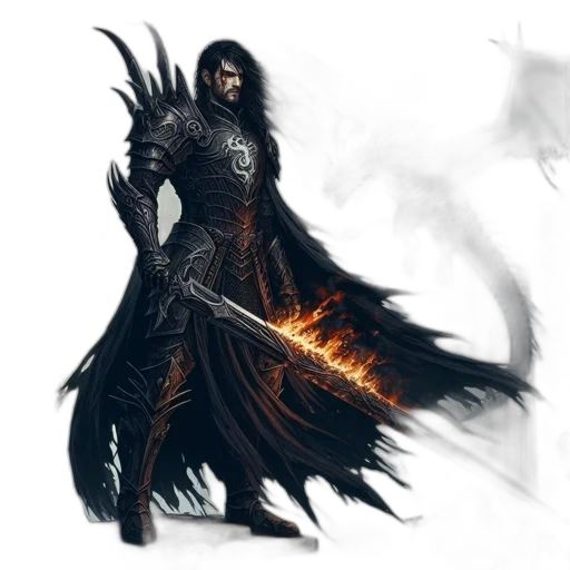 sword, staff, weapon, dragon transparent PNG cut-out
