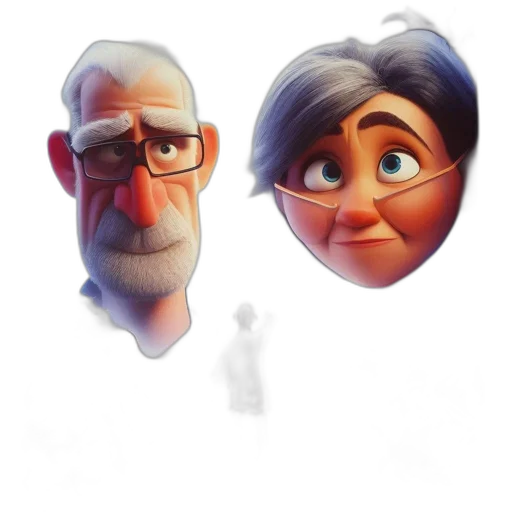 face, mask, concept art, 3d render transparent PNG cut-out