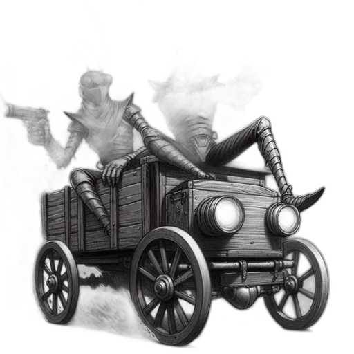 weapon, robot, dragon, car transparent PNG cut-out
