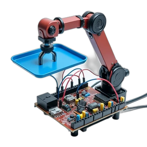 robot, robotic, arm, blue transparent PNG cut-out