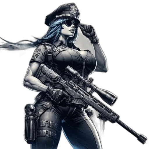 weapon, concept art, cyberpunk, comic book art transparent PNG cut-out