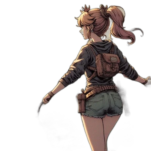 jacket, staff, weapon, concept art transparent PNG cut-out