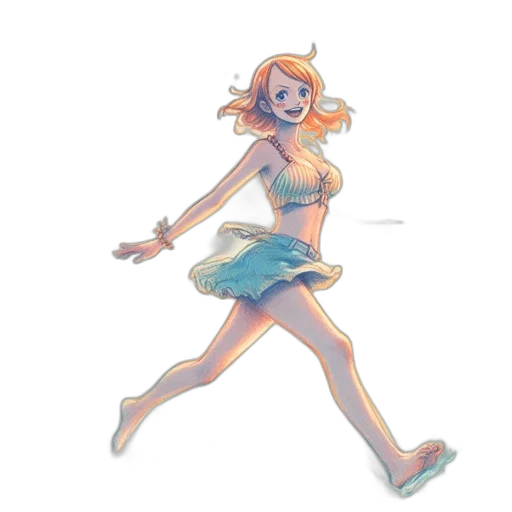 dress, creature, staff, weapon transparent PNG cut-out