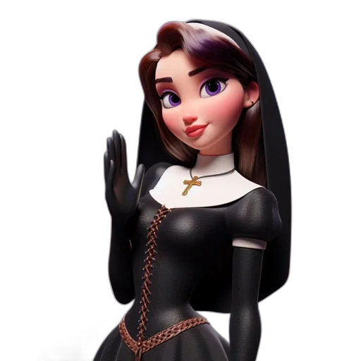 dress, jewelry, staff, 3d render transparent PNG cut-out