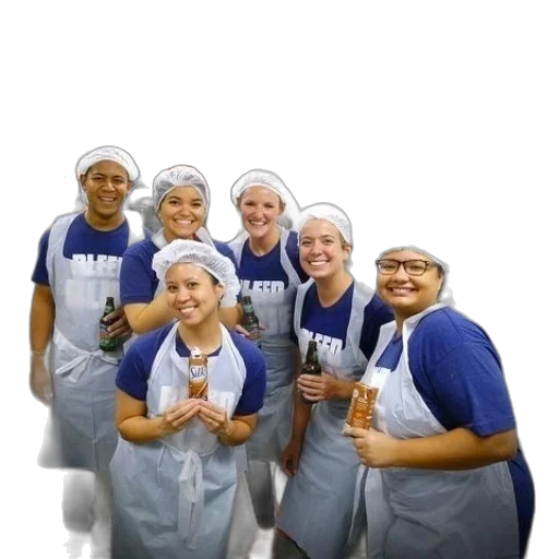 staff, food, group, people transparent PNG cut-out