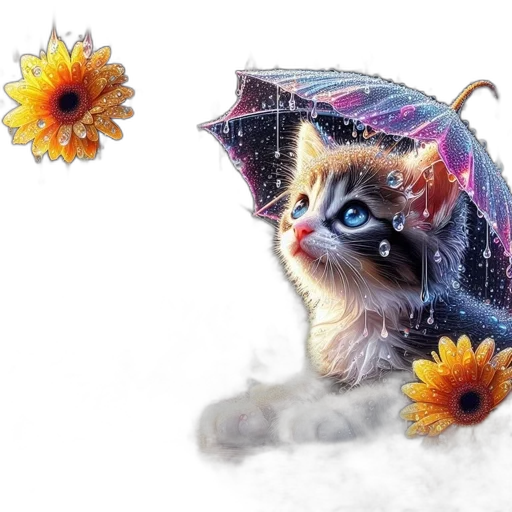 umbrella, animal, hat, flower transparent PNG cut-out
