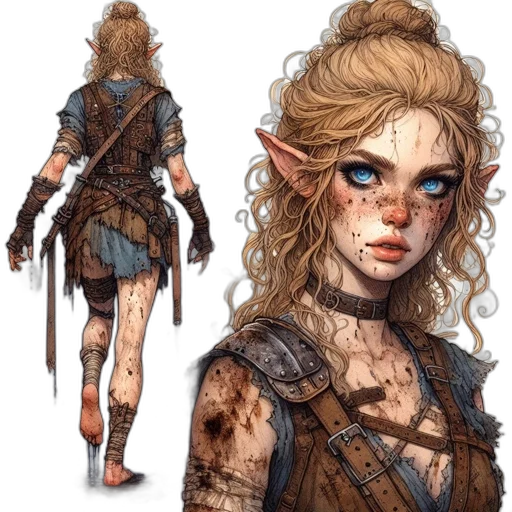 concept art, fantasy art, comic book art, watercolor transparent PNG cut-out