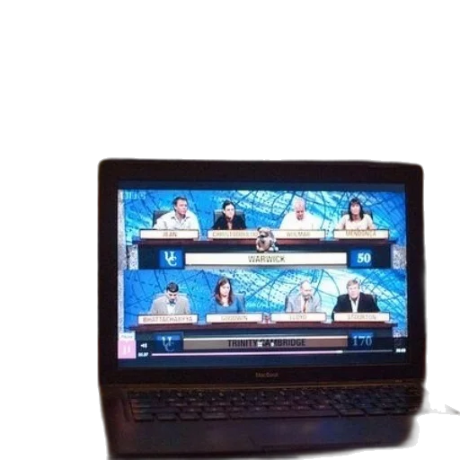 staff, laptop, screen, shows transparent PNG cut-out