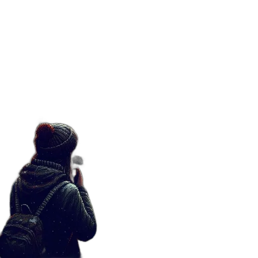 jacket, hat, mask, umbrella transparent PNG cut-out