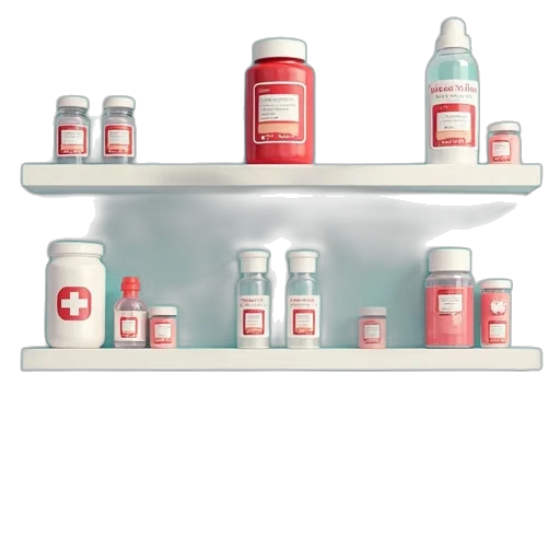 3d render, some, pharmacy, icons transparent PNG cut-out