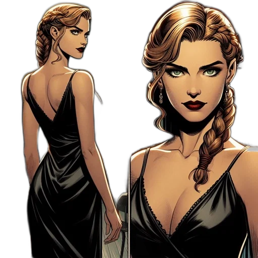 dress, comic book art, concept art, cartoon transparent PNG cut-out