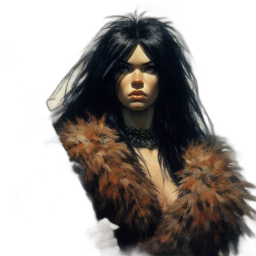 hair, fantasy art, concept art, photorealistic transparent PNG cut-out