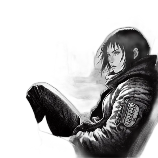 jacket, mask, face, robot transparent PNG cut-out