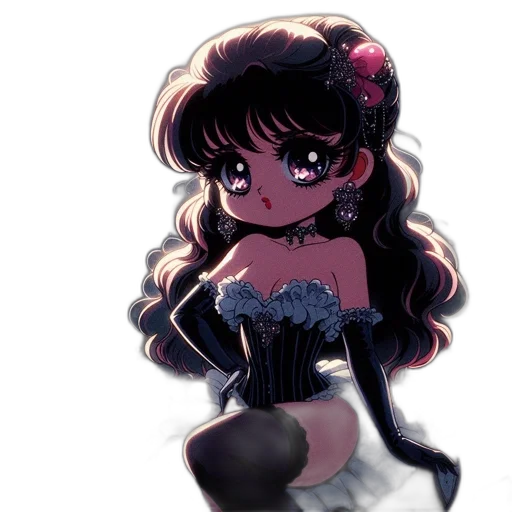 dress, anime, watercolor, cartoon transparent PNG cut-out