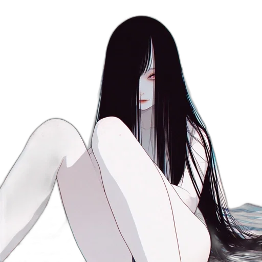 creature, dress, hair, mask transparent PNG cut-out