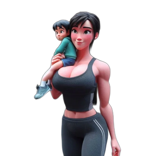 concept art, 3d render, comic book art, cartoon transparent PNG cut-out