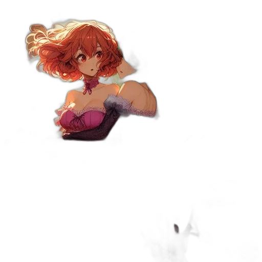 weapon, dress, creature, face transparent PNG cut-out