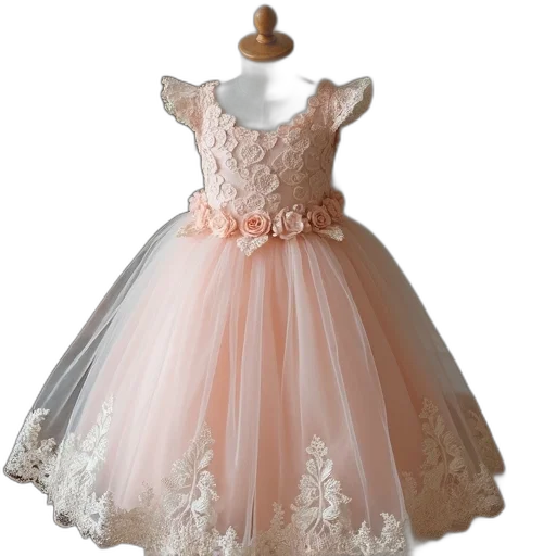 dress, 3d render, pastel, toddler transparent PNG cut-out
