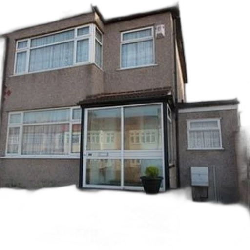 3d render, photorealistic, two-story, house transparent PNG cut-out