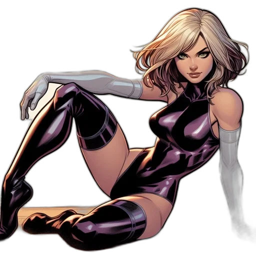 comic book art, concept art, cartoon, blonde-haired transparent PNG cut-out