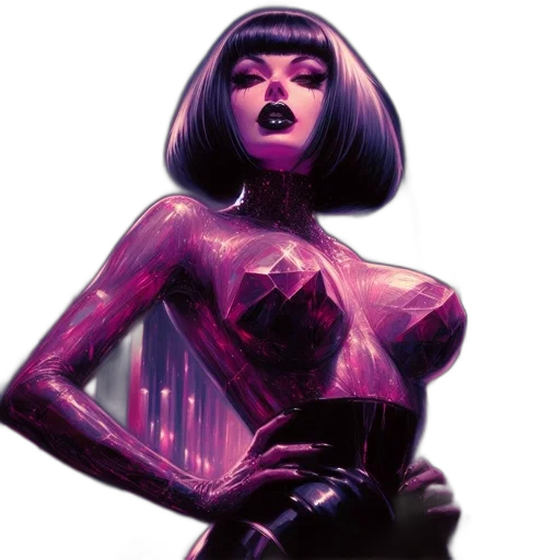 comic book art, concept art, cyberpunk, fantasy art transparent PNG cut-out