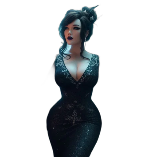 dress, concept art, fantasy art, 3d render transparent PNG cut-out