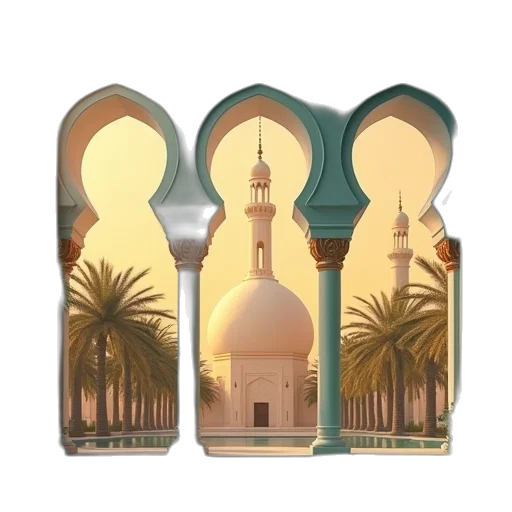 3d render, eid, mubarak, background transparent PNG cut-out